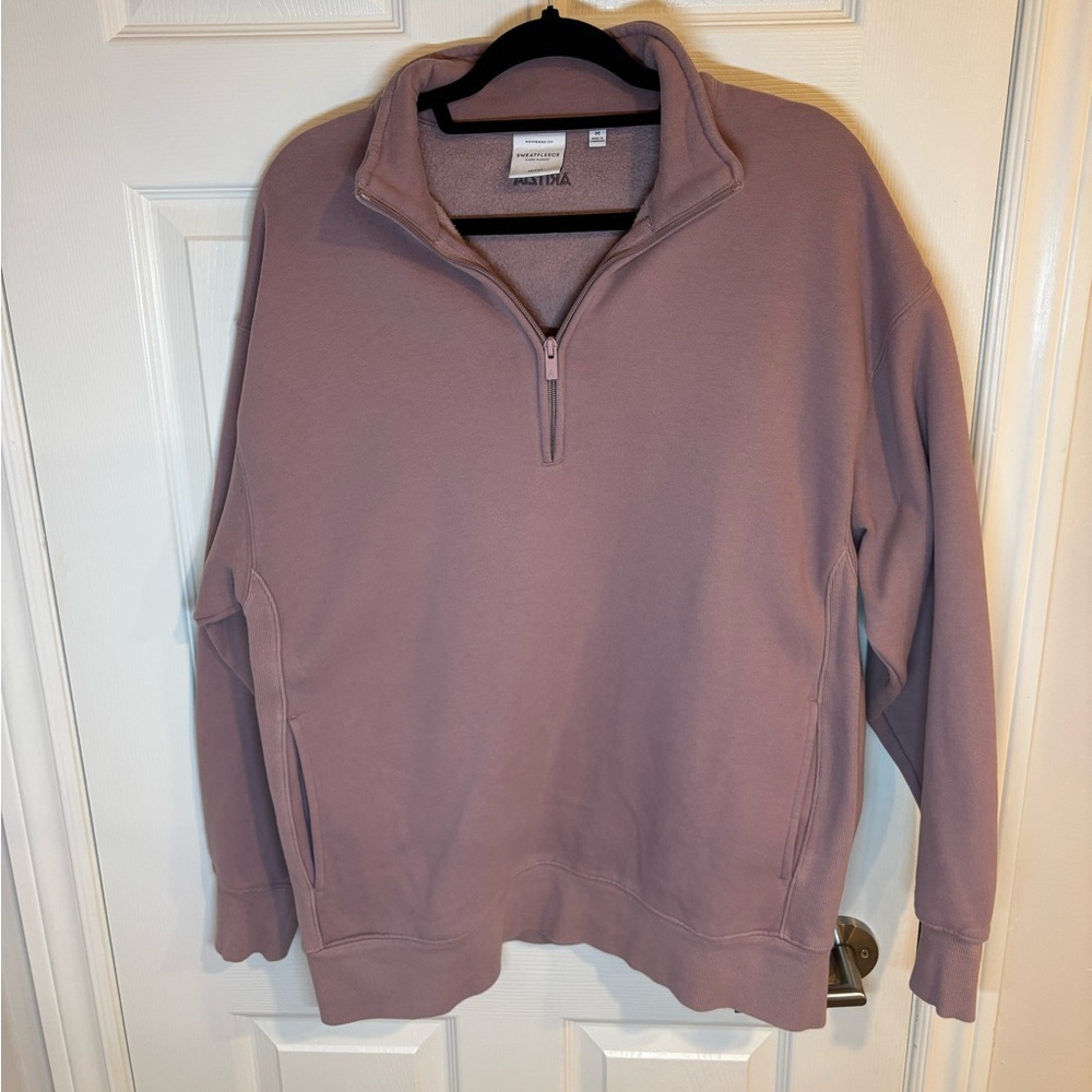 Aritzia woman’s Dusty Pink Zip-Up Sweater - Picture 2 of 3